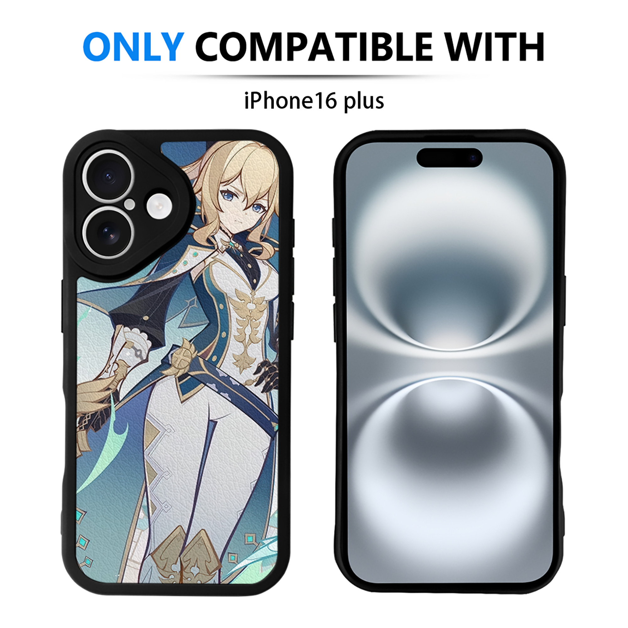 げんし神 genshin 【iPhone 16シリーズ対応】シリコンスマホケース（レザー調） 材質：シリコン